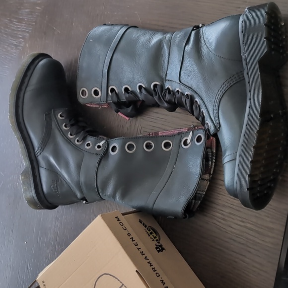 Dr. Martens triumph 1914 UK 3 US 5 lace up black leather combat boots new in box - Picture 1 of 5